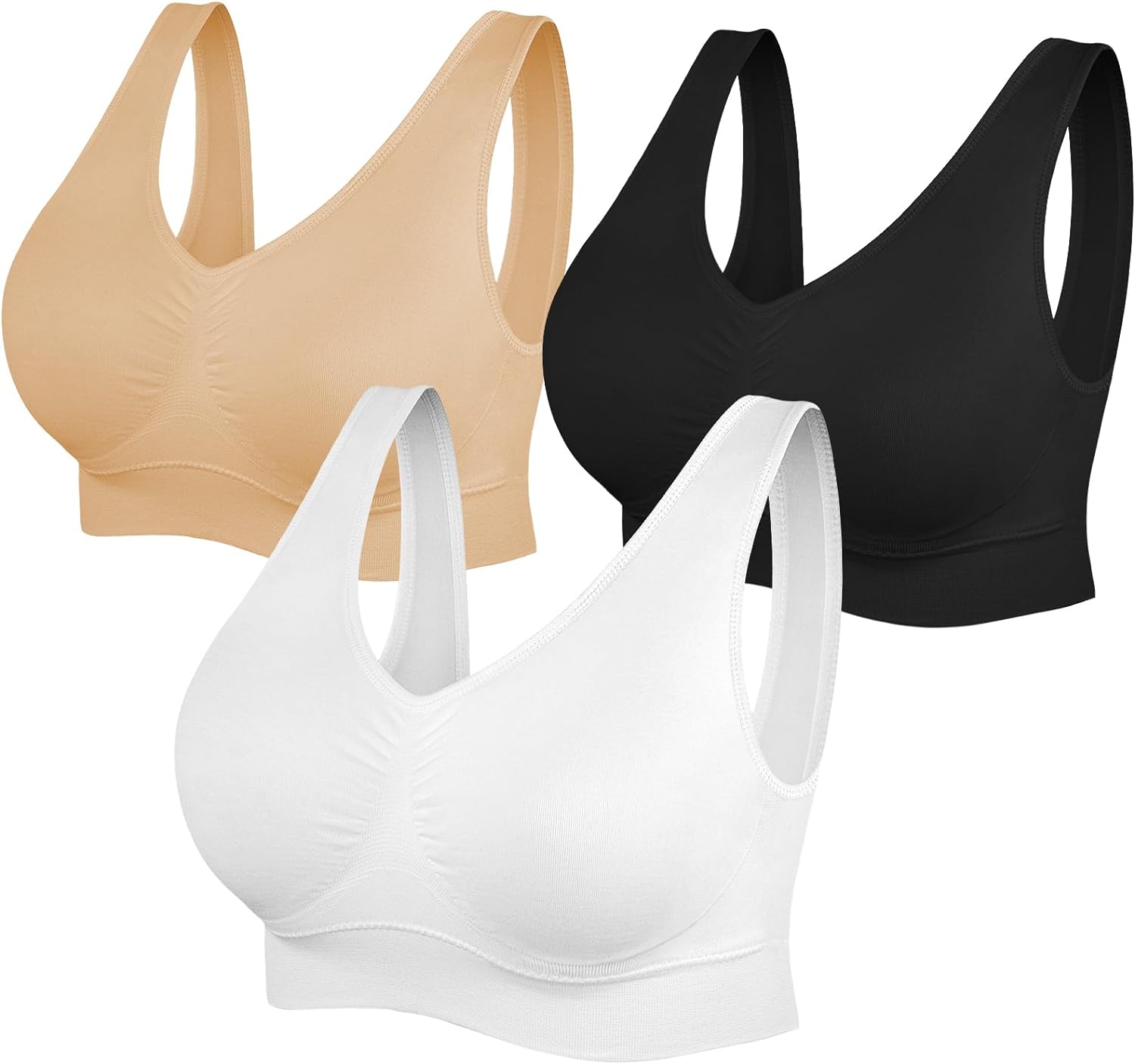 Ultimate Comfort: Review of the 3-Pack Seamless Sports Bras for Active Women