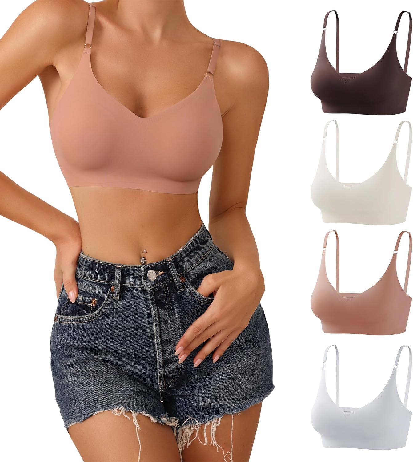 Comfort Meets Style: DEANGELMON V Neck Padded Bralettes Reviewed!
