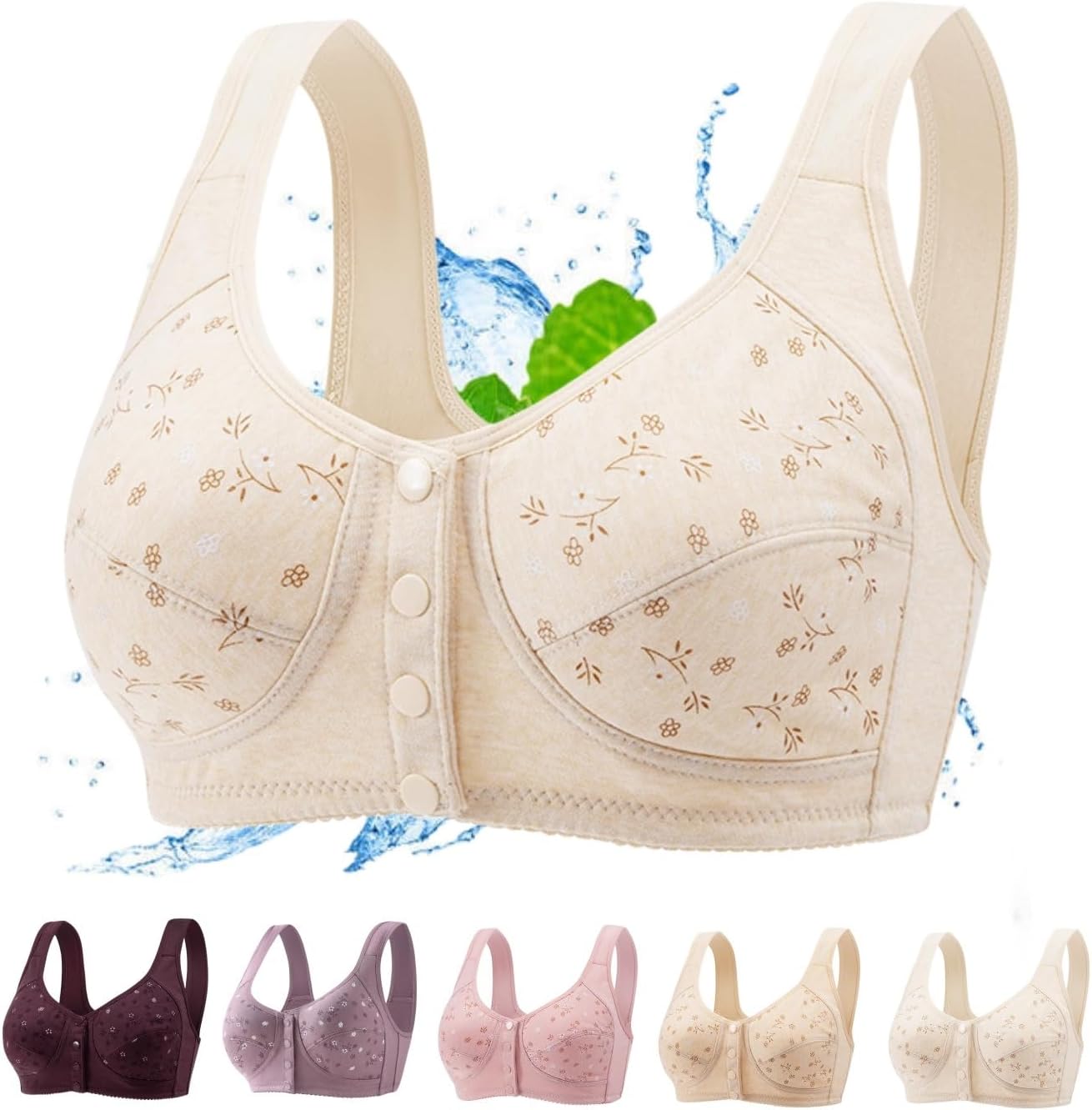 Discover Comfort: Daisy's Front Close Cotton Bras for Older Women