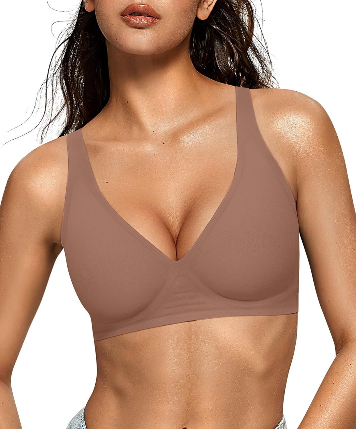 Embrace Comfort and Style: OEAK Women's Deep V Bras Reviewed!