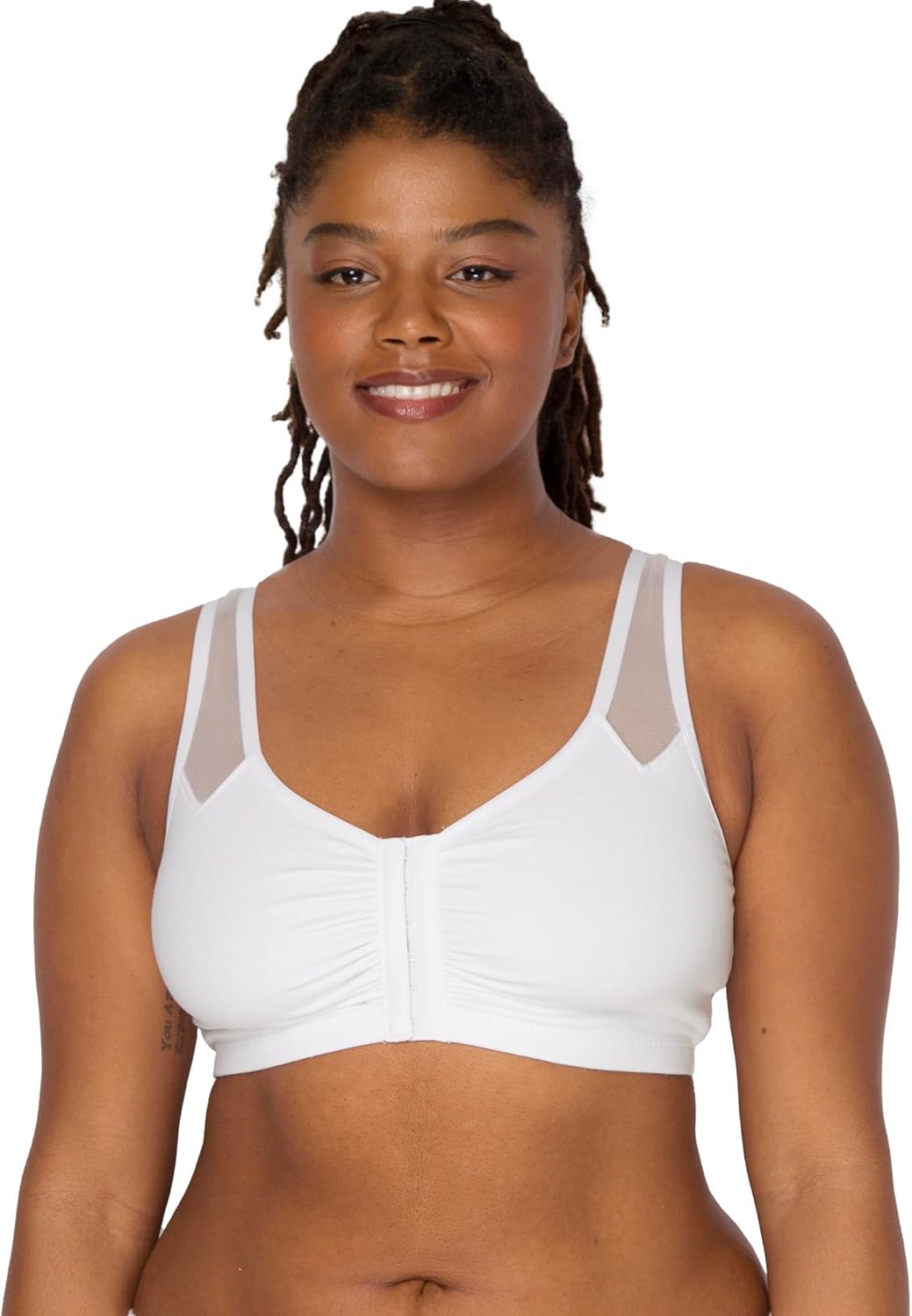 Experience Comfort and Style with the Fruit of the Loom Women's Front Close Sport Bra!