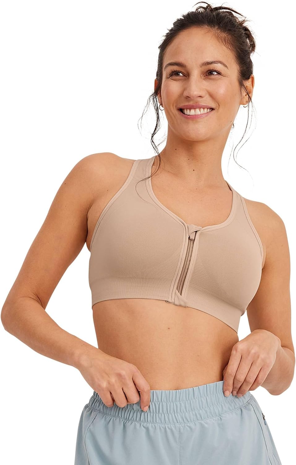 Zip Up Comfort: Jockey Women's Seamfree Mid Impact Sports Bra Review