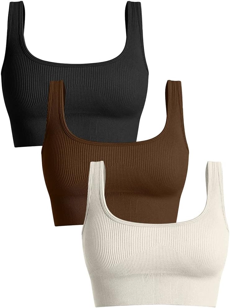 Boost Your Workout: Review of the OQQ Women's 3 Piece Ribbed Sports Bra Set