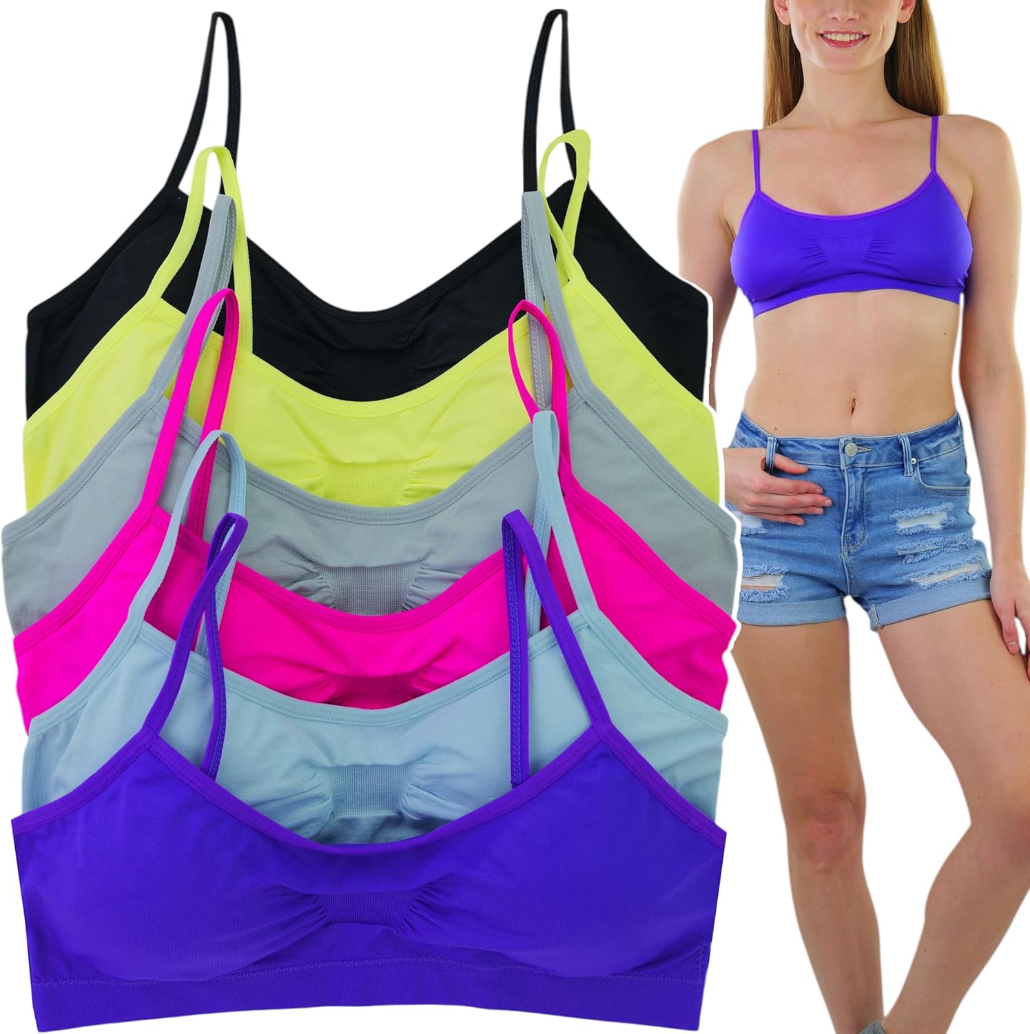 Comfort in Every Color: Review of ToBeInStyle Women's Seamless Cami Bralettes