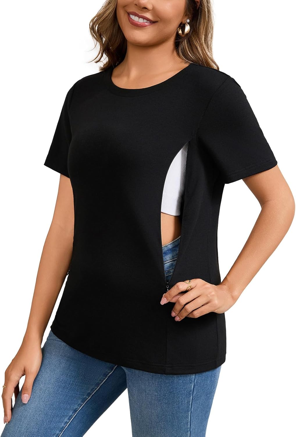 Comfort Meets Convenience: GINKANA Women's Nursing Shirts Review