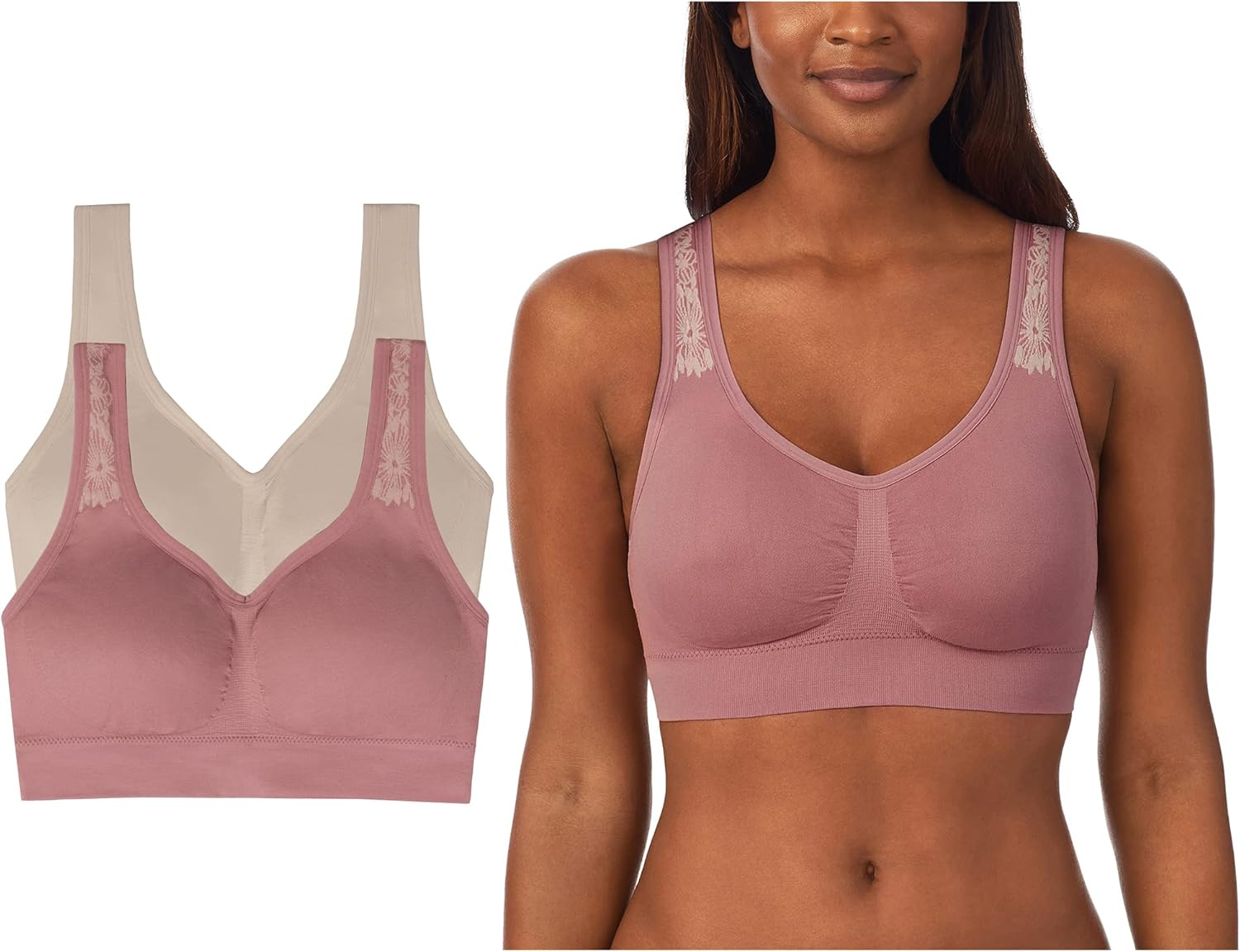 Comfort Meets Style: Review of ELLEN TRACY Seamless Wirefree Bralette 2-Pack