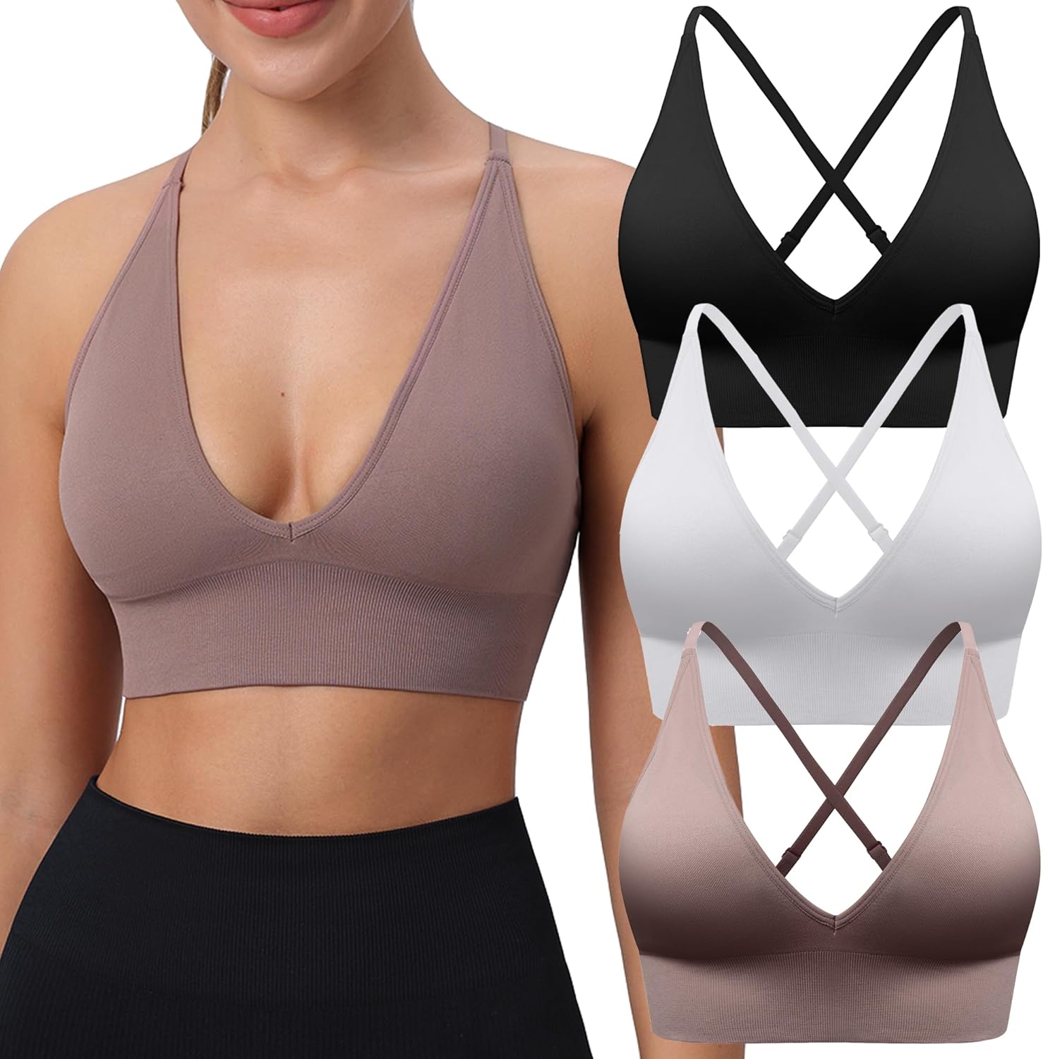 Discover Comfort and Style: Evercute Women's Adjustable Deep V Sports Bra Review