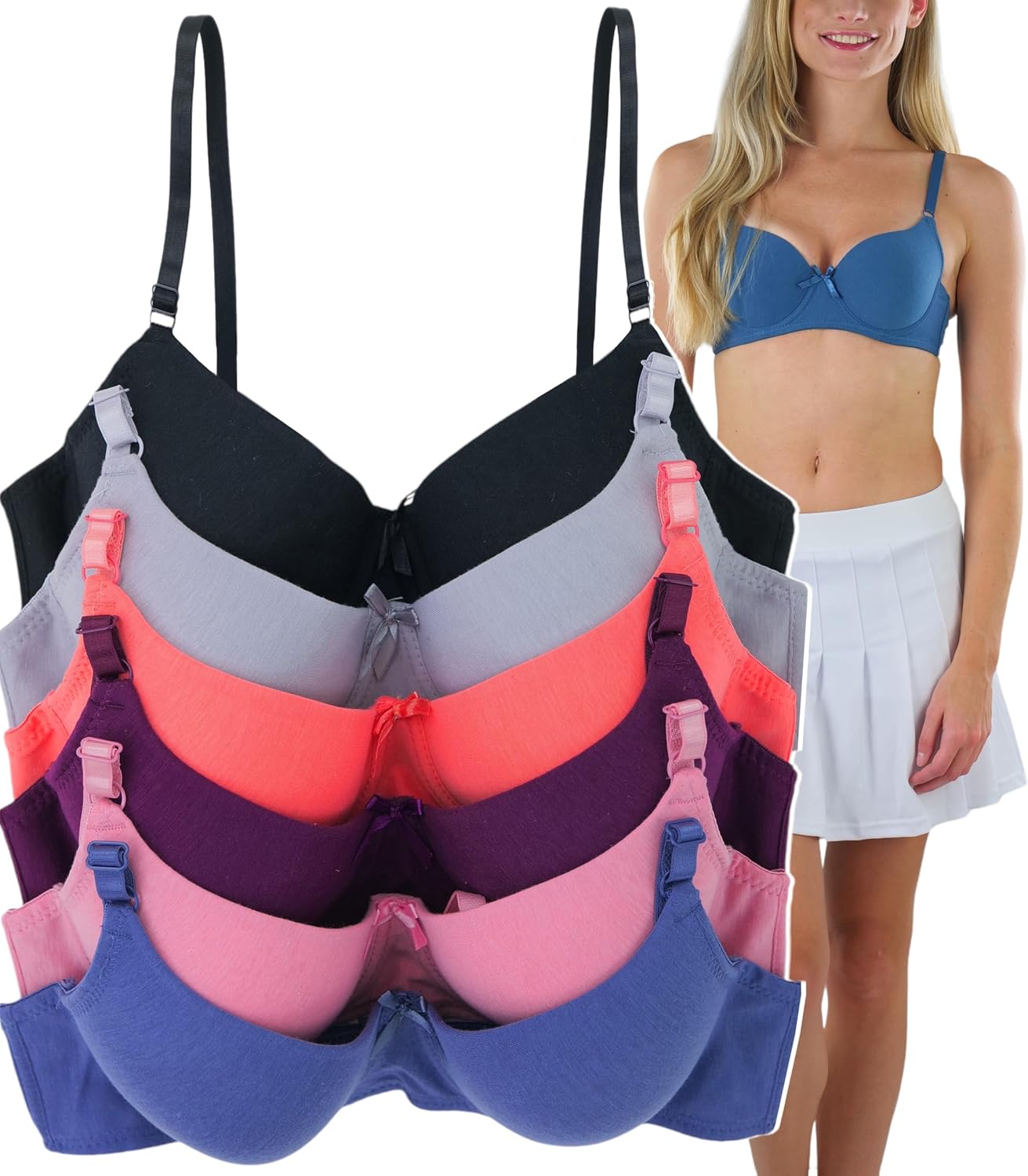 Discover Comfort and Style: ToBeInStyle's 6-Pack Supportive Bras for Every Curve
