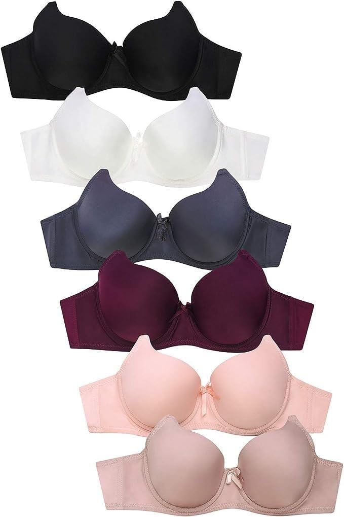 Discover Comfort: EAG's 6-Pack Casual Lace & Plain Underwire Bras Review