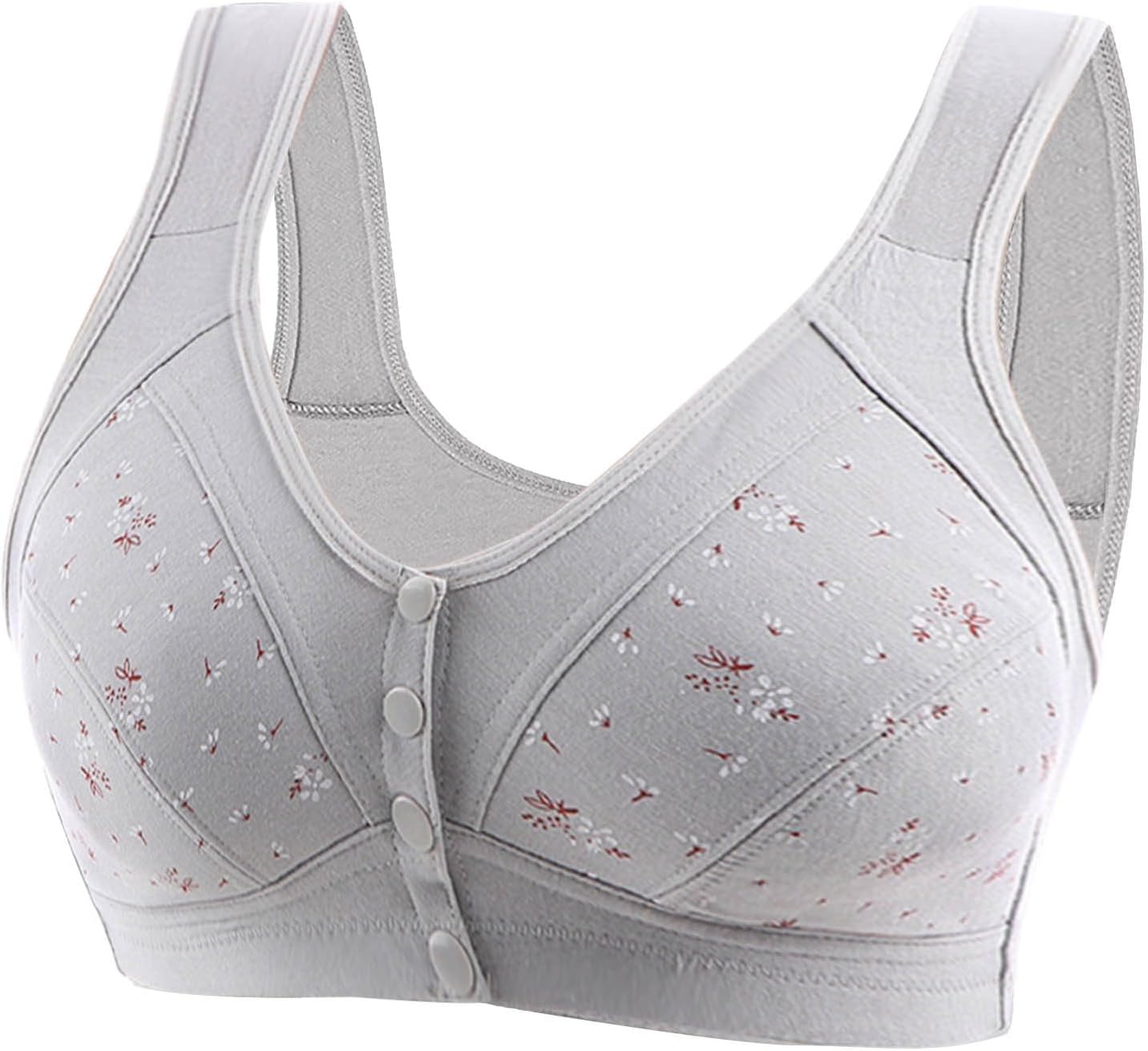 Discover Comfort: Ellymuse Daisy Front Closure Wireless Bras for Everyday Wear
