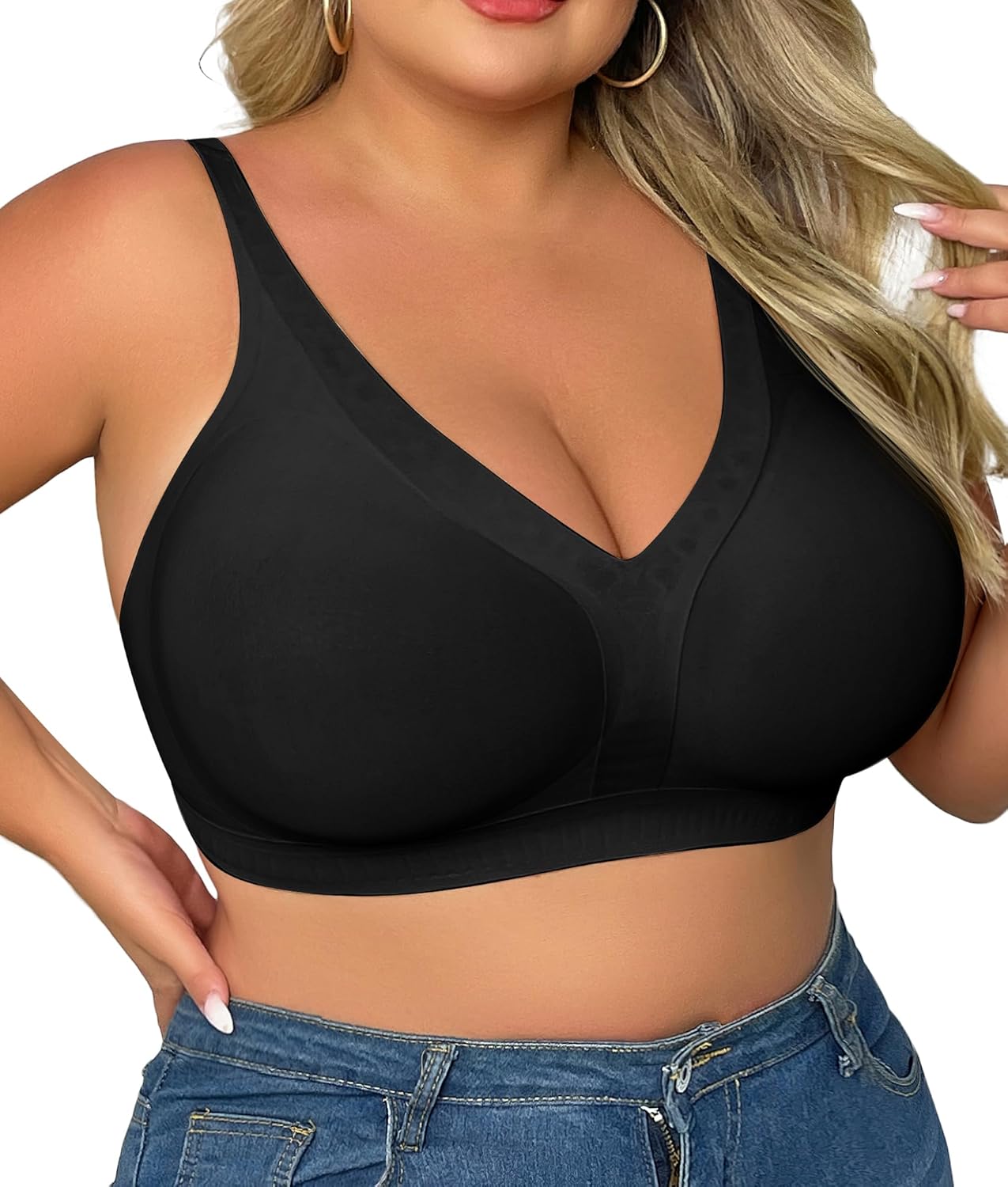 Discover Unmatched Comfort: SHAPERX Women's Deep V Wireless Bralette Review