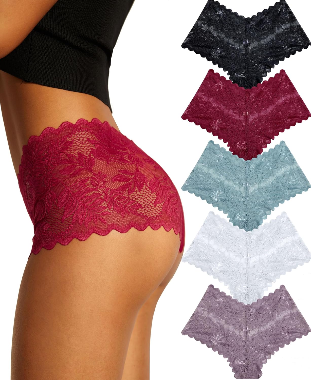 Elevate Your Comfort: Review of FINETOO's Sexy Lace High Waist Underwear 5-Pack