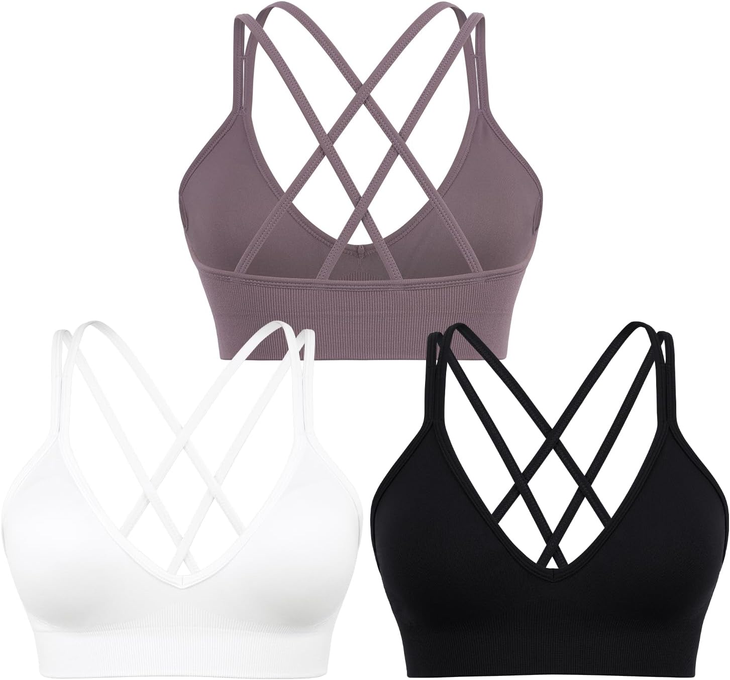 Elevate Your Workout: Review of the V-Neck Strappy Criss Cross Sports Bra Pack
