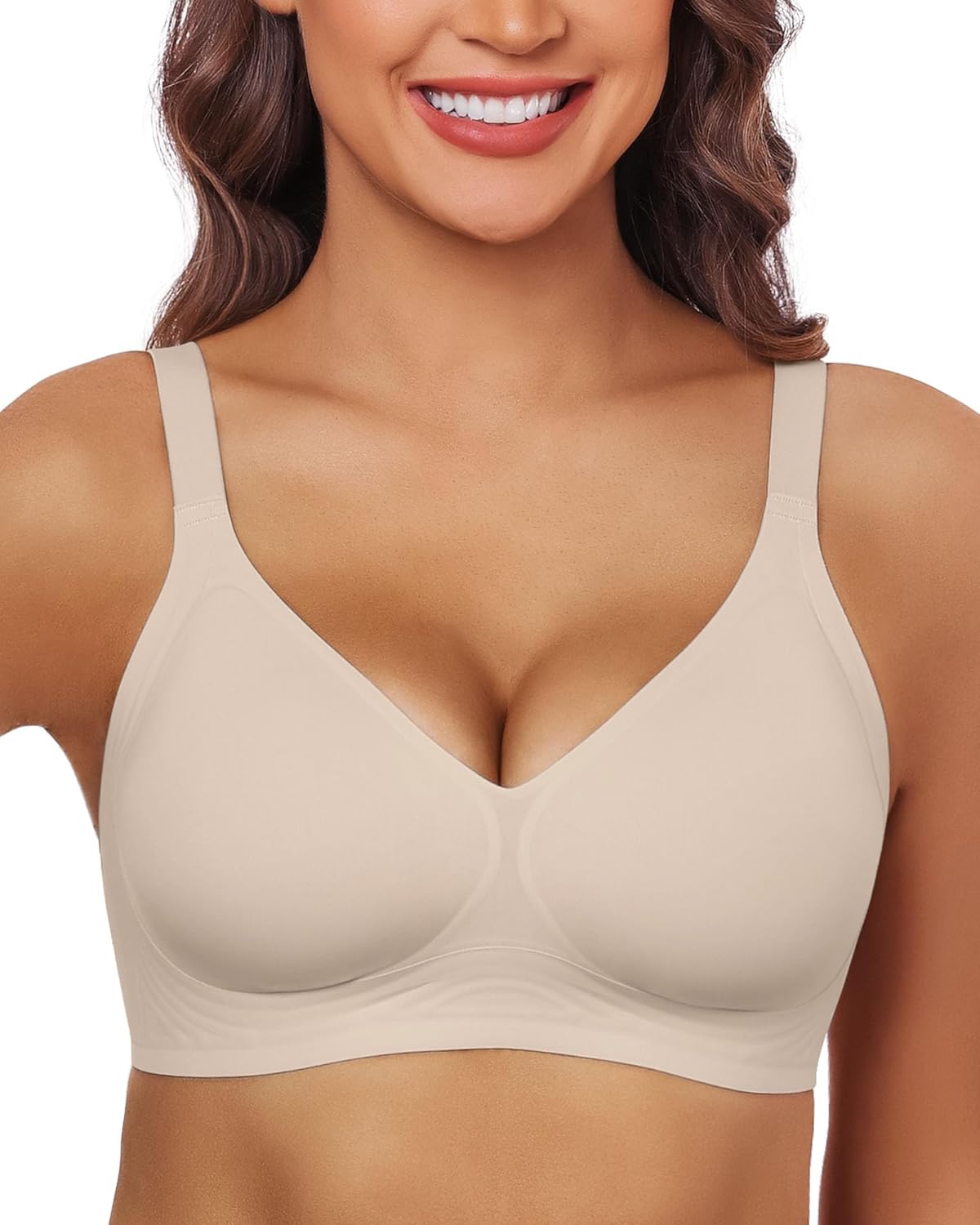 Experience All-Day Comfort with the HORISUN Cloud Feel Seamless Push-Up Bra!