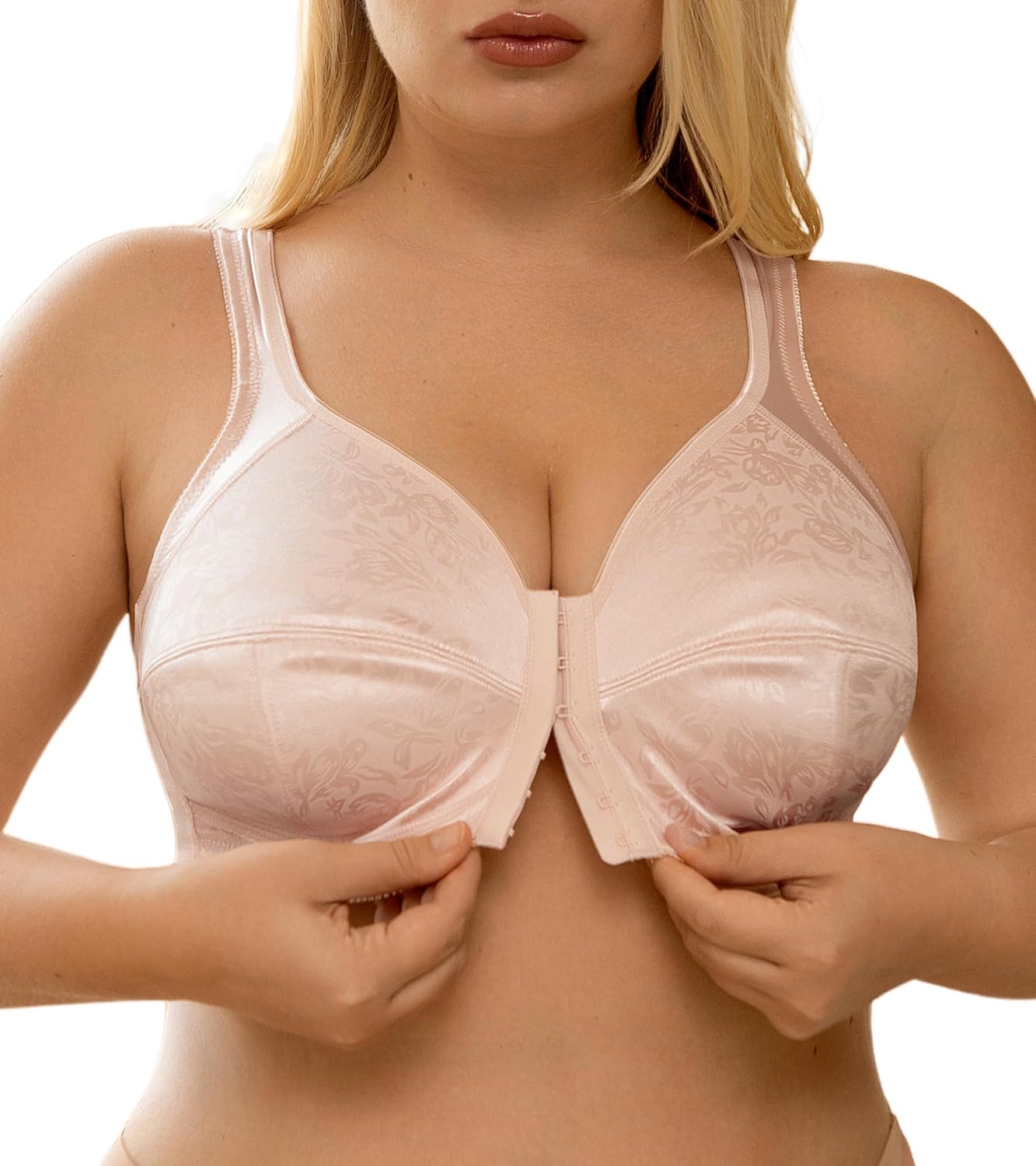 Experience Comfort: The Ultimate Women's Front Closure Minimizer Bra