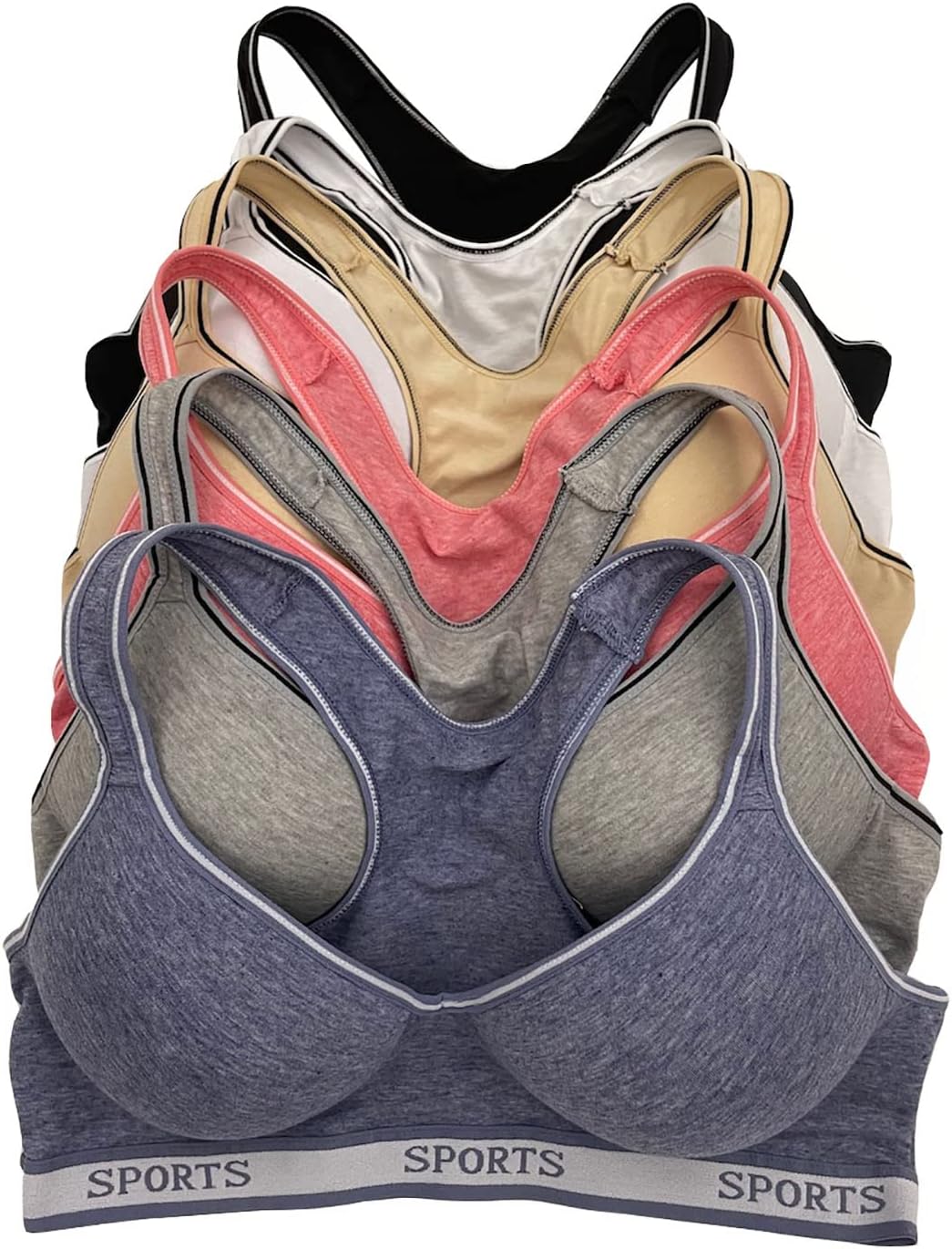 Lightweight Comfort: Review of the 6 pcs Wire Free Cotton Sports Bra!