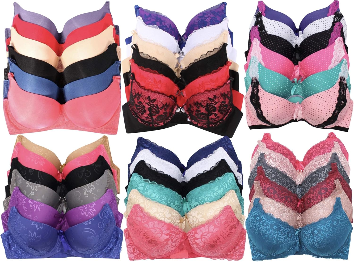 Stylish Comfort: Review of ToBeInStyle's Pack of 6 Assorted Print Bras