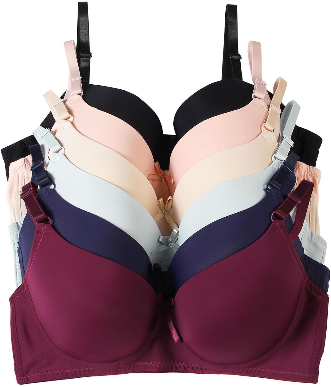 Ultimate Comfort: 6-Piece Gentle Pushup Bra Set for All Sizes
