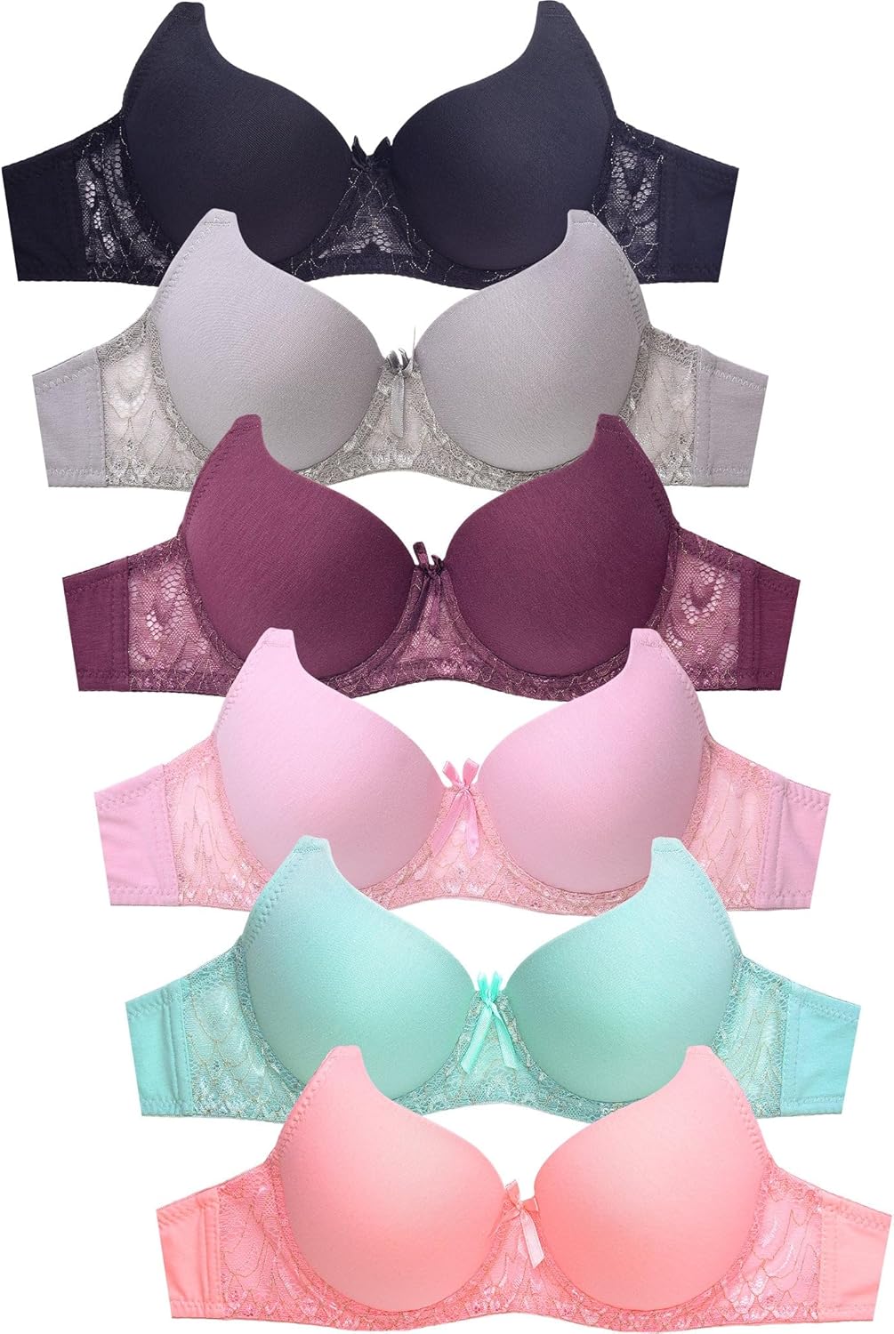 Ultimate Comfort: Review of Mamia Women's Basic Lace Bras (Pack of 6)