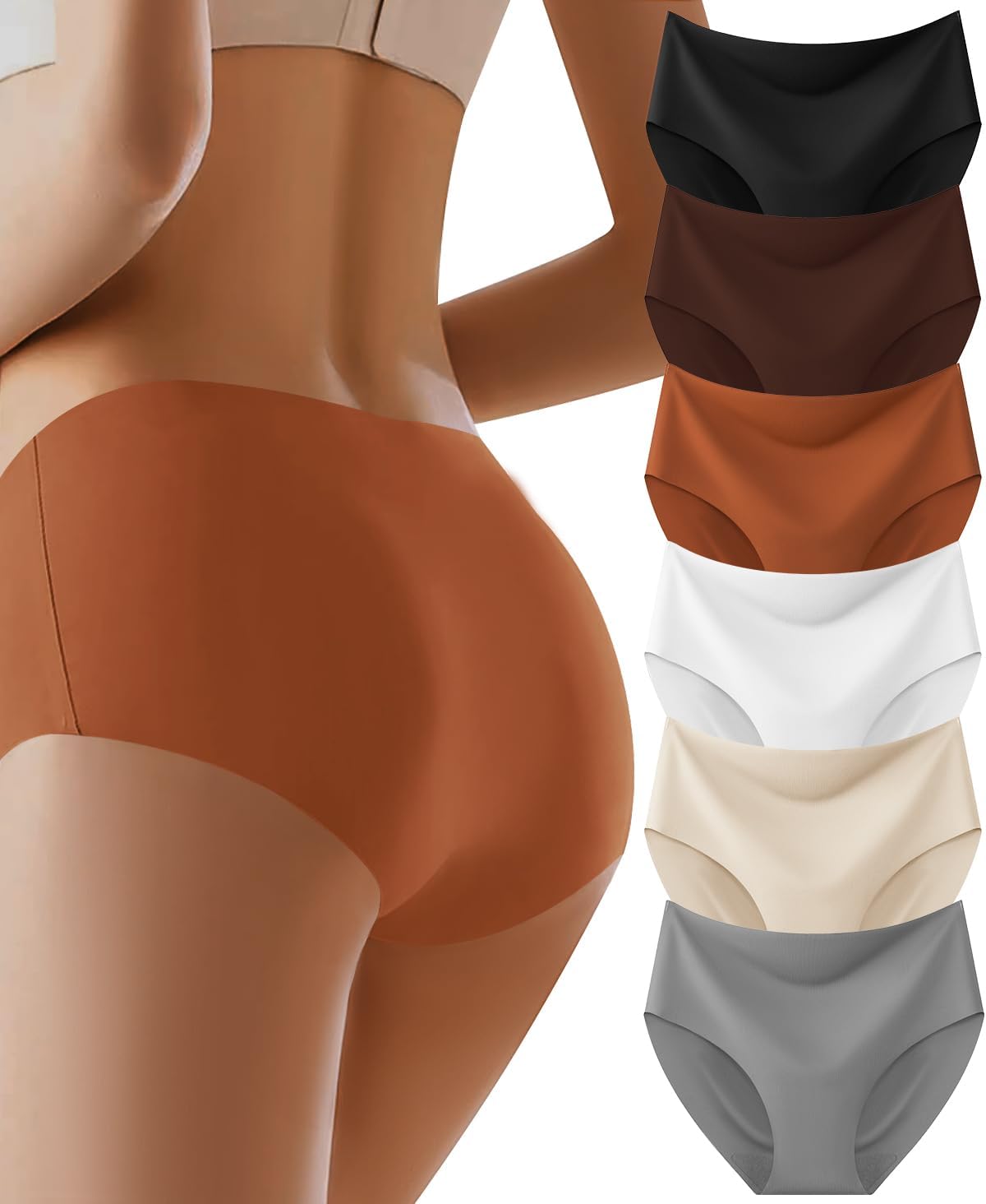 Ultimate Comfort: Review of Women's Full Coverage Seamless High-Waisted Panties 6-Pack