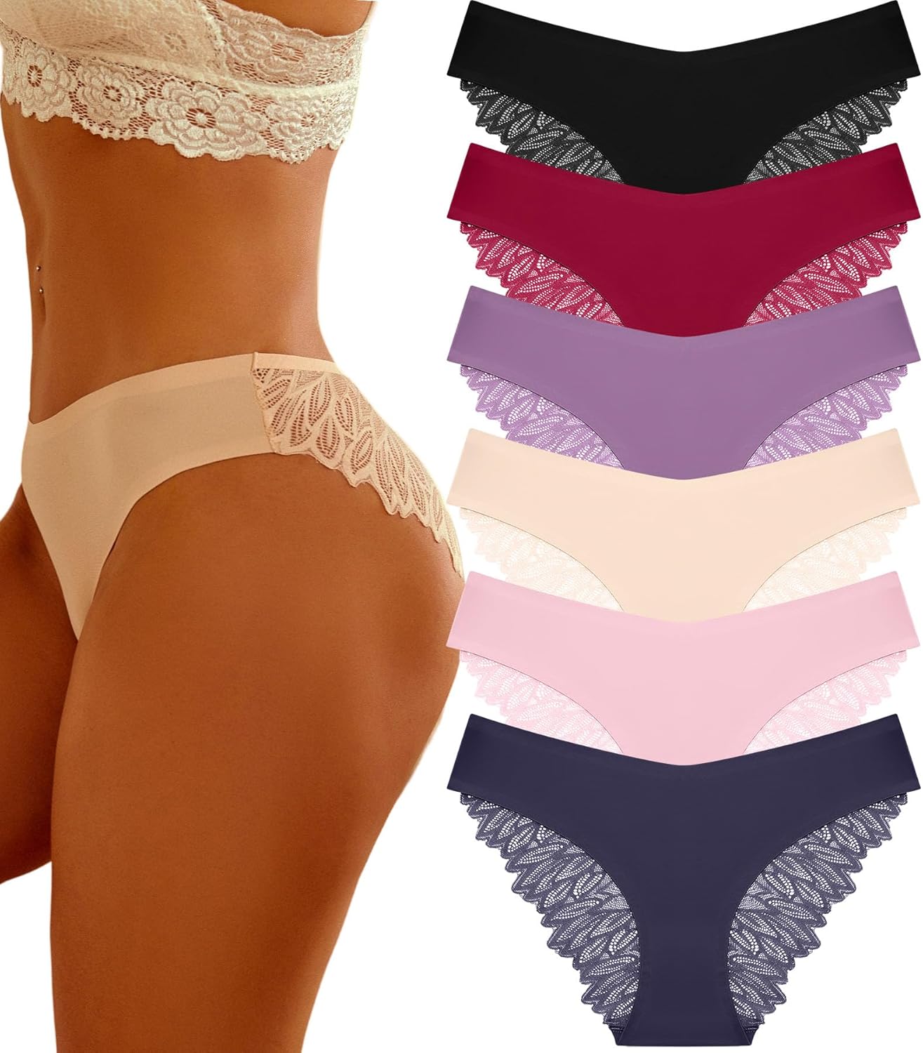 Unveil Comfort: FINETOO's 6 Pack of Silky Seamless Lace Bikini Panties Review