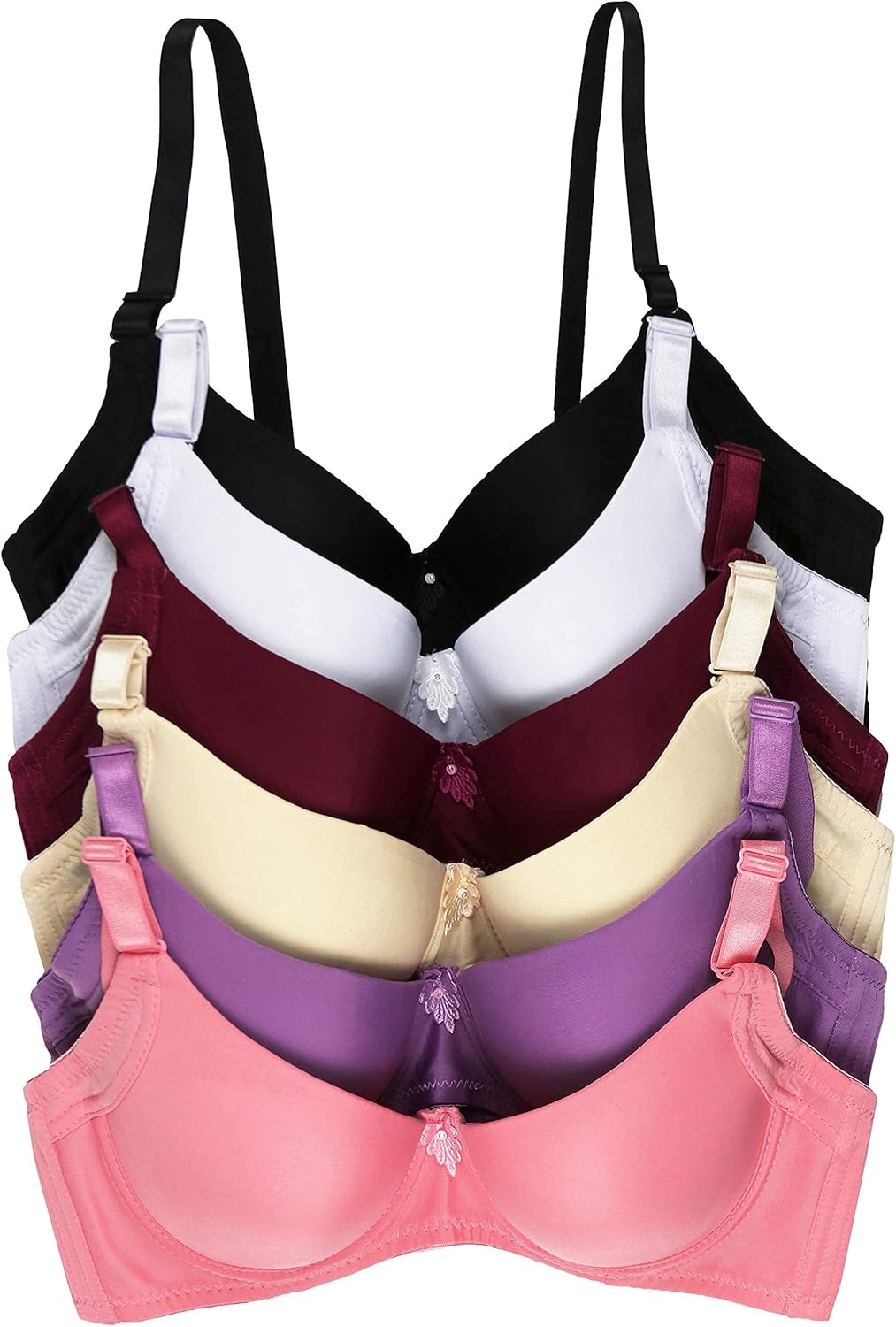 Unveiling Comfort: A Review of ToBeInStyle's Pack of 6 Wired Padded T-Shirt Bras