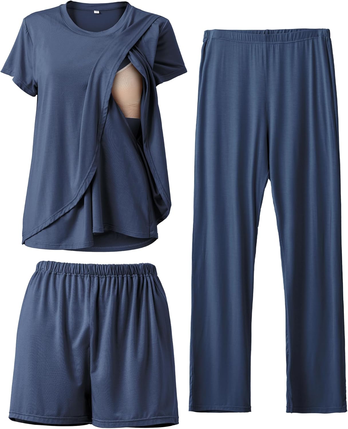 Comfort Meets Care: Rnxrbb 3-Piece Postpartum Nursing Pajama Set Review