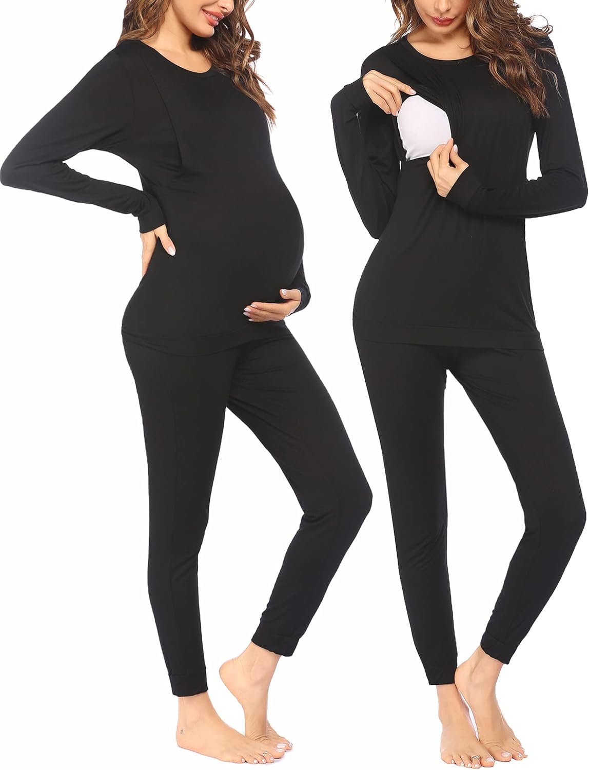 Cozy Comfort: The Ekouaer Nursing Pajama Set for New Moms