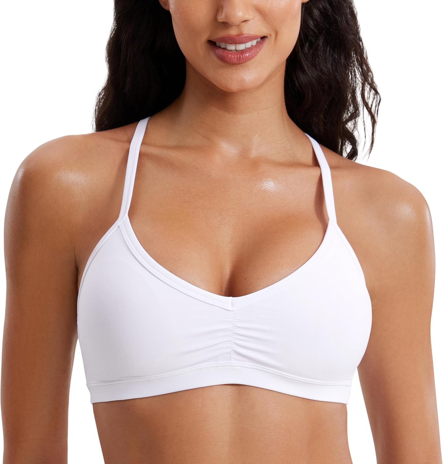 Elevate Your Workout: A Review of CRZ YOGA Butterluxe Ruched V Neck Sports Bra
