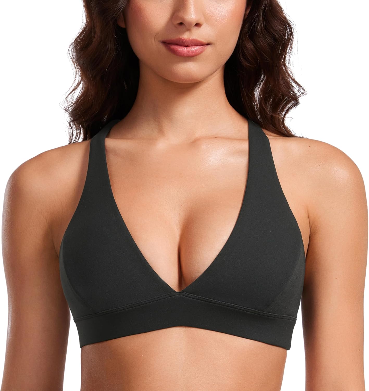 Elevate Your Workout: CRZ YOGA Butterluxe Deep V-Neck Sports Bra Review