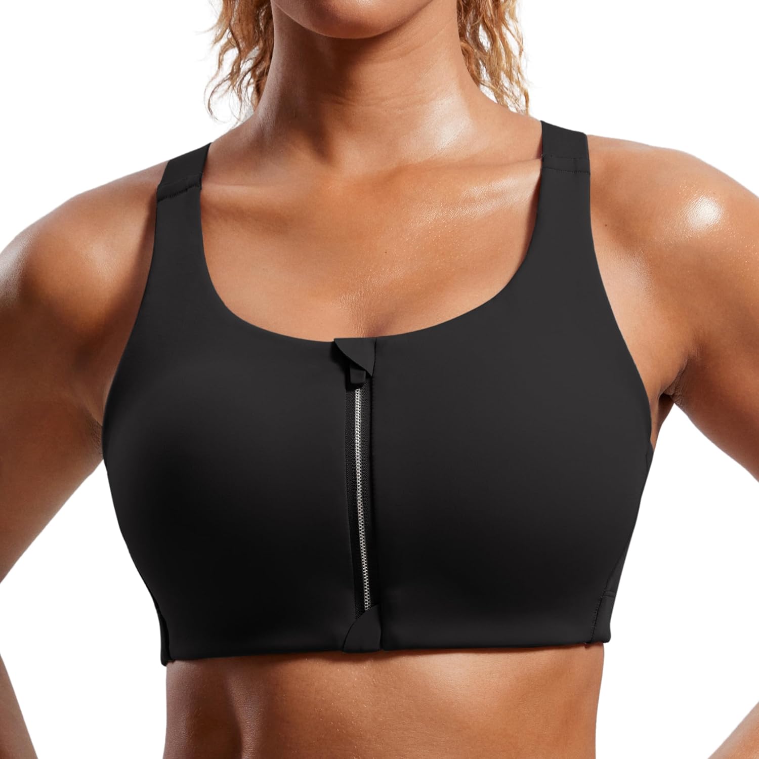 Empower Your Workout: A Review of the CRZ YOGA Women's Zip Front Sports Bra
