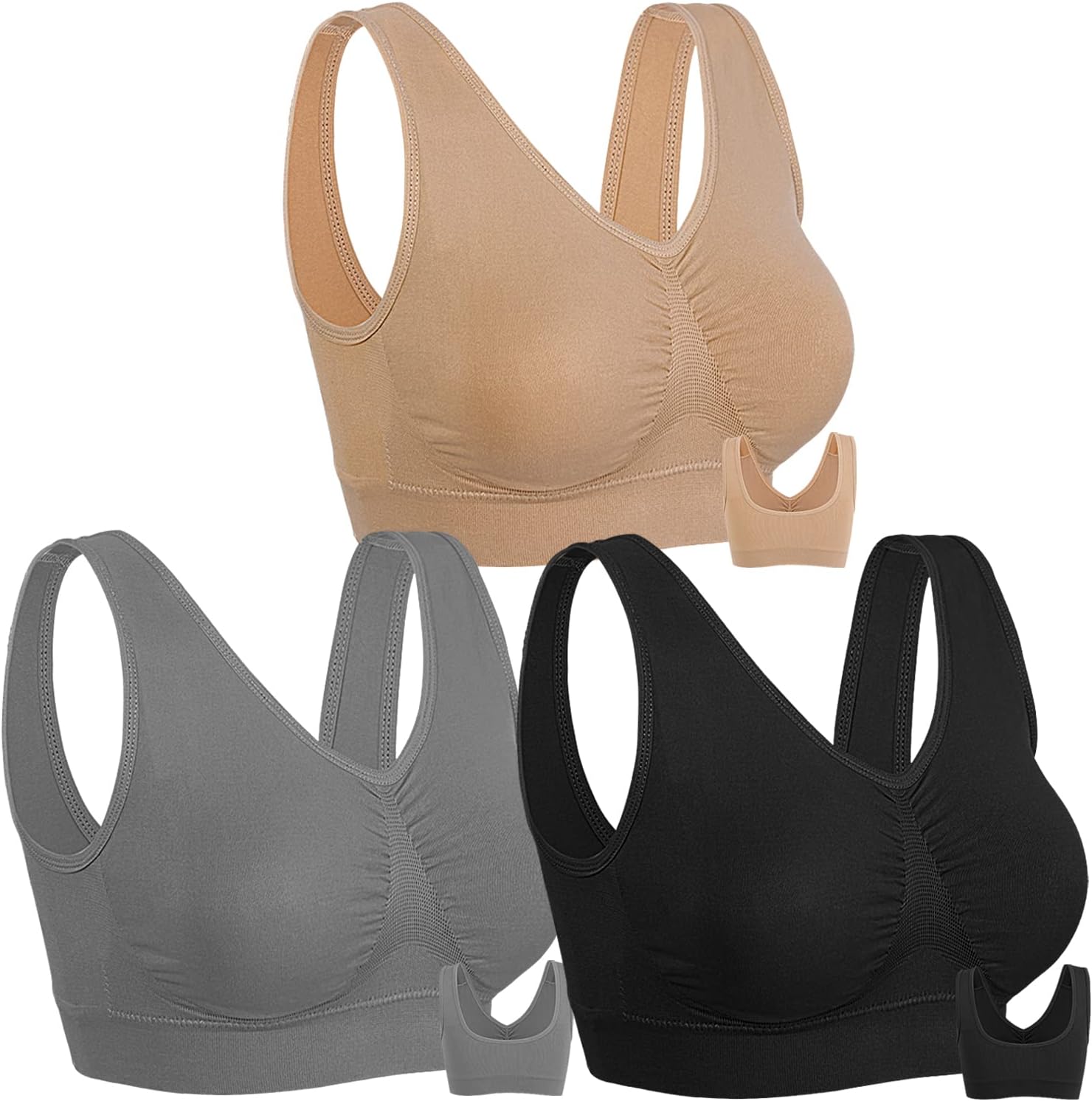 Stay Active in Comfort: Onory 3 Pack Wirefree Sports Bras Review