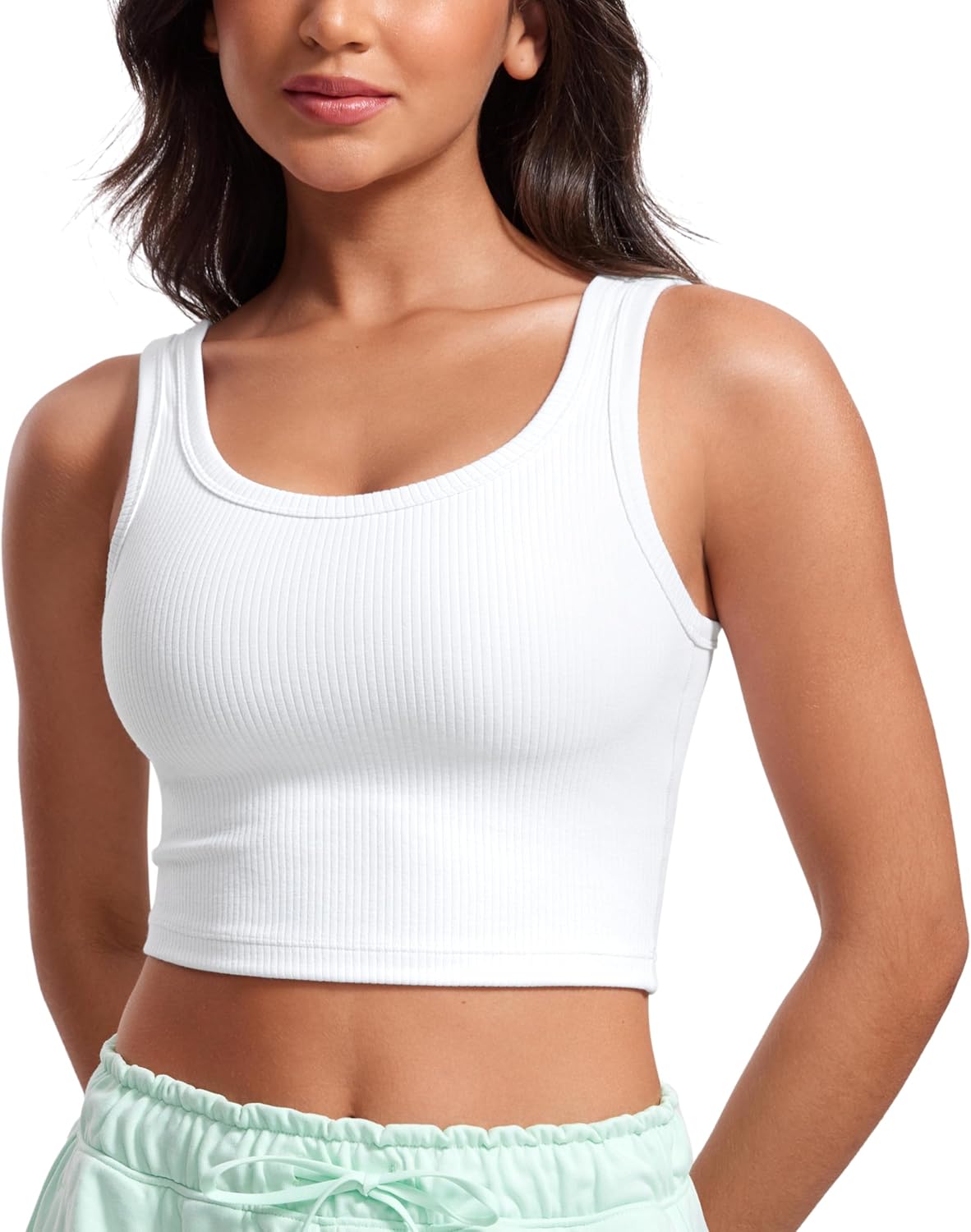 Unleash Your Workout Potential: CRZ YOGA Women's Ribbed Longline Sports Bra Review